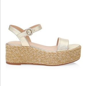 Stuart Weitzman Taborah Metallic Platform Wedges